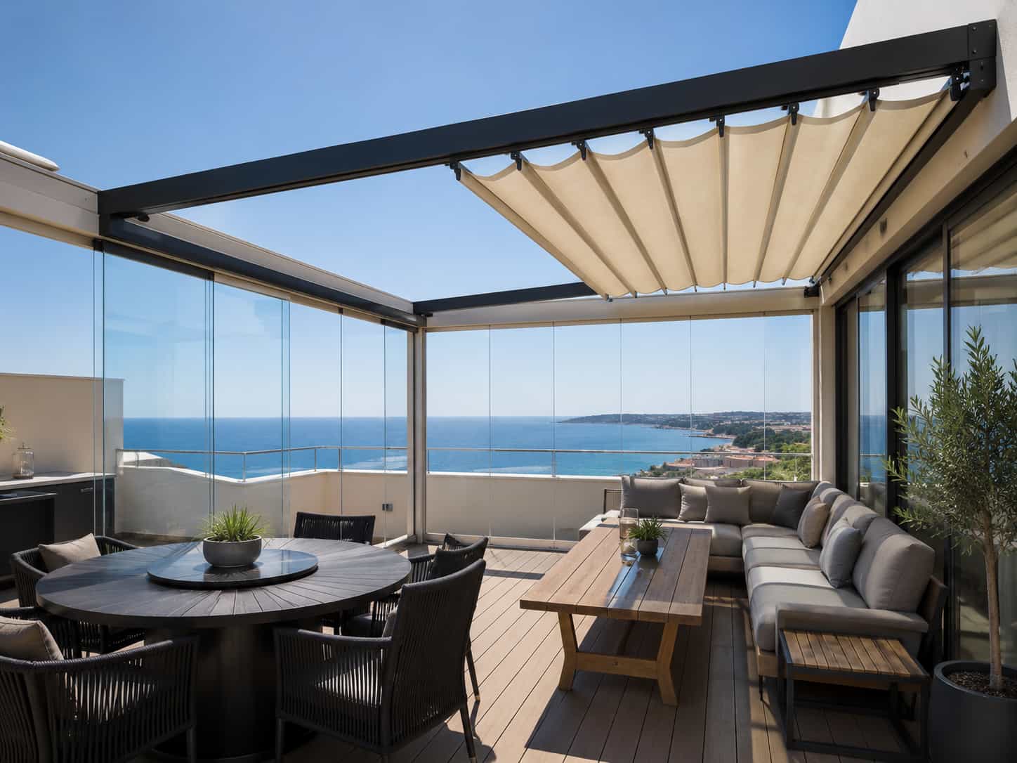 pérgola bioclimática retráctil Tres Cantos