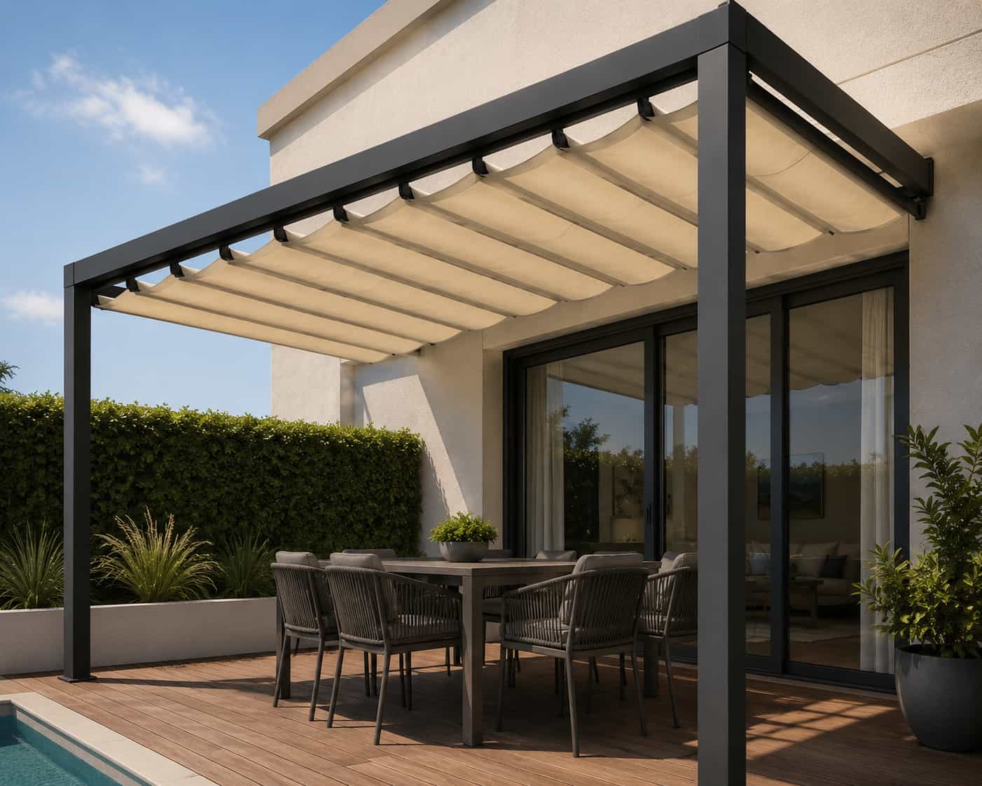 Instalar pérgola bioclimática retráctil Colmenar Viejo