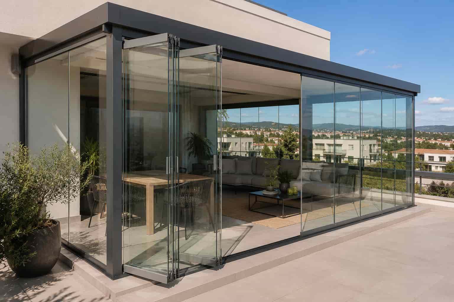 cerramiento de cristal abatible Supraglass